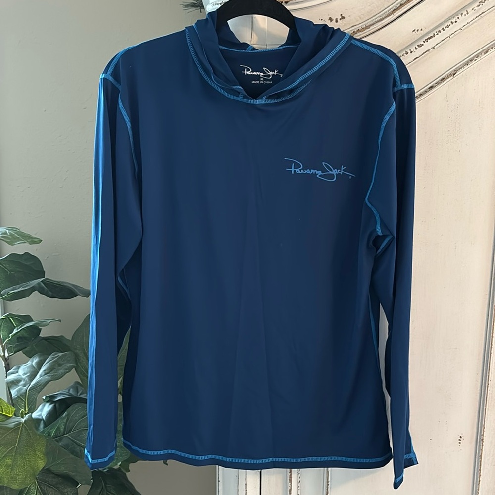 Panama Jack Blue Men's Swim Rash Guard